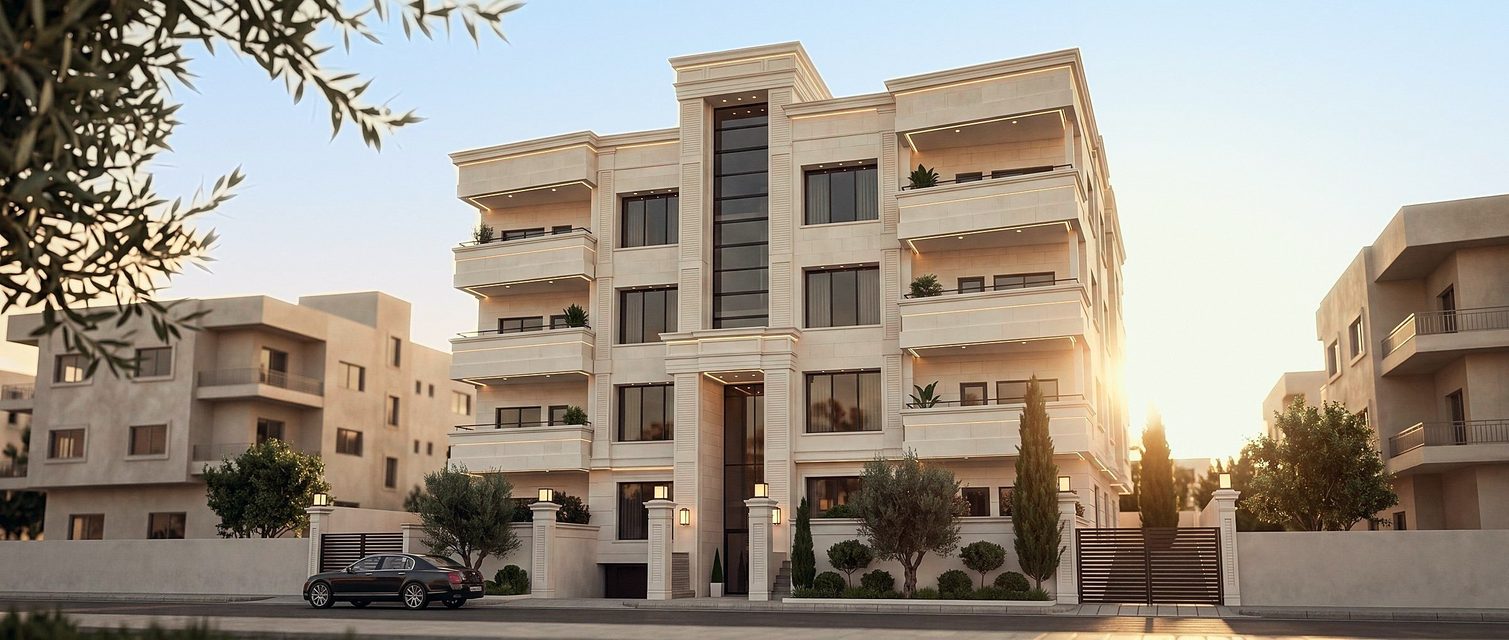 العمارة من الزاوية عند الغروب